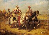 Arab Chieftain and his Entourage by Adolf Schreyer
